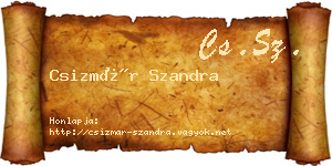 Csizmár Szandra névjegykártya